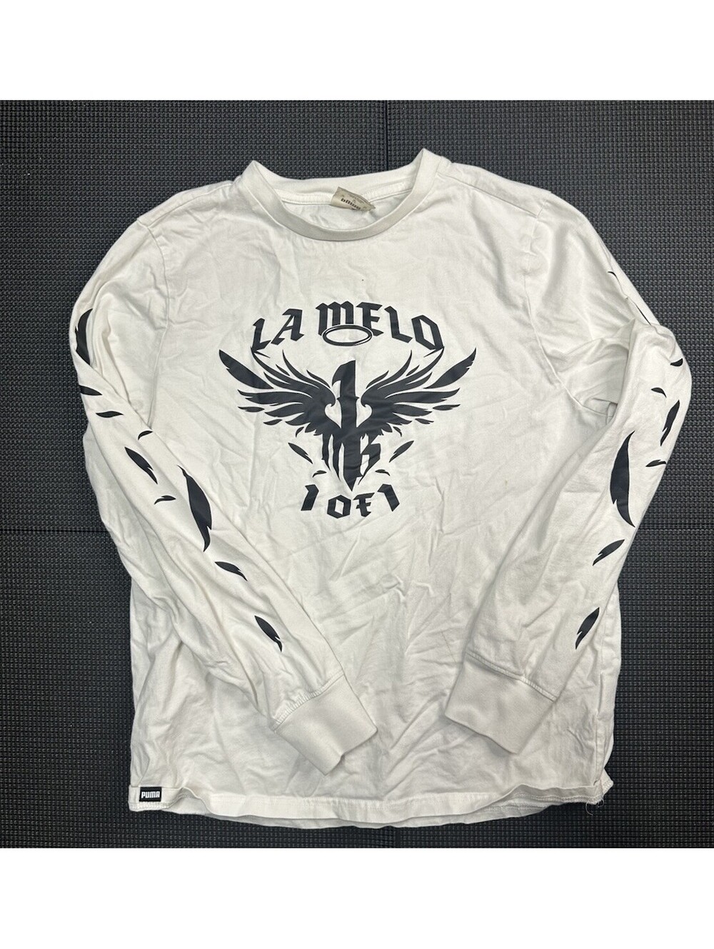Puma LaMelo Ball 1 of 1 Long Sleeve Graphic T Shirt Mens Medium White Basketball